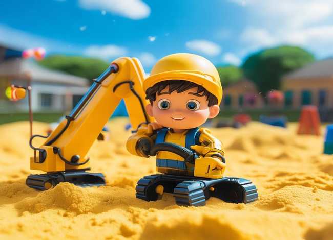 儿童挖土机动画片视频，少儿挖土机视频动画片