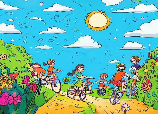 线条画 儿童画 线条画儿童画 夏日游记