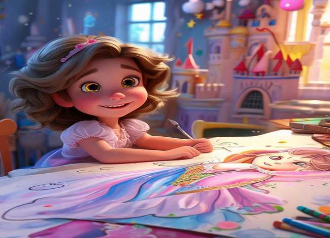 儿童故事绘画公主，儿童画画大全绘画公主