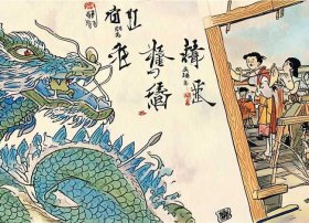 兔小贝成语故事画龙点睛图文并茂，画龙点睛成语故事小报图画