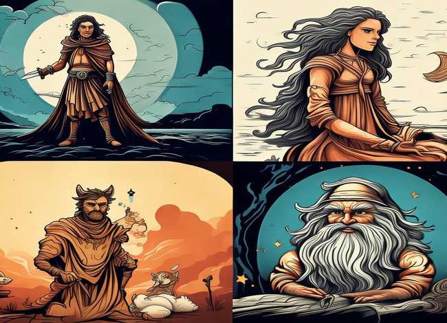 四大神话人物简笔画 - 四大神话人物简笔画图片