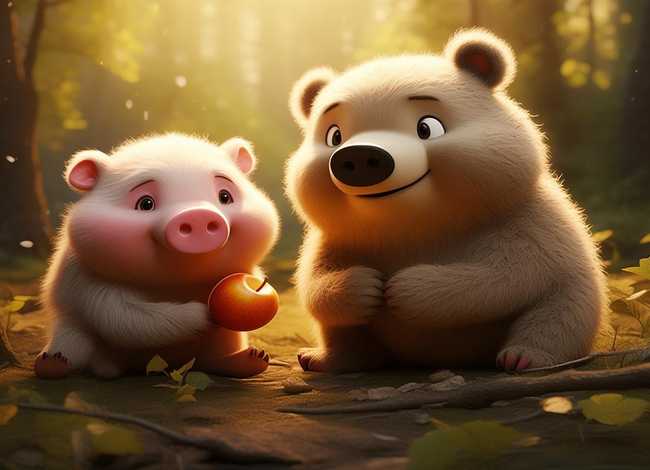 小猪和小熊的故事；小猪和小熊的故事简短