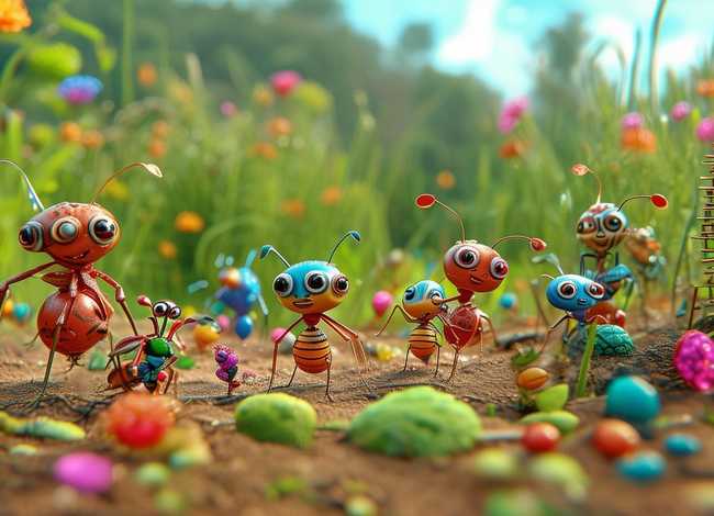 蚂蚁儿童主题画 蚂蚁儿童主题画图片大全