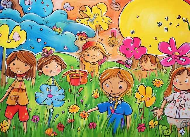 童话故事主题幼儿园绘画作品；童话为主题幼儿简笔画