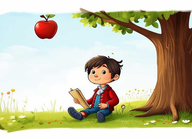 牛顿的故事儿童画（牛顿的故事简笔画）