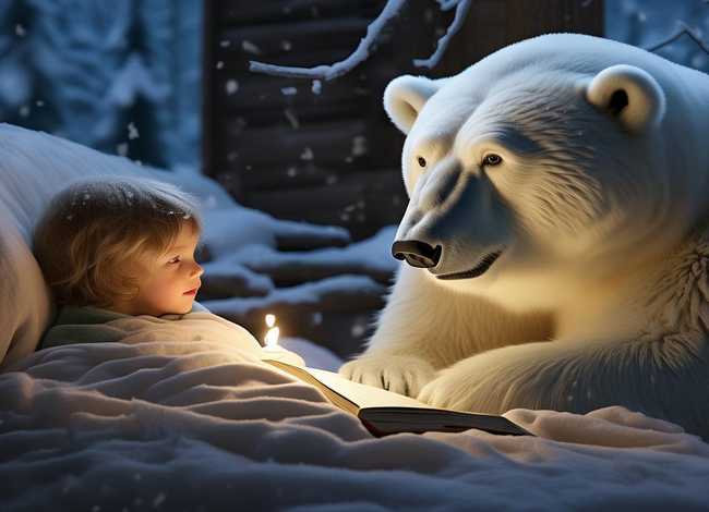 北极的睡前儿童故事 睡前故事北极熊
