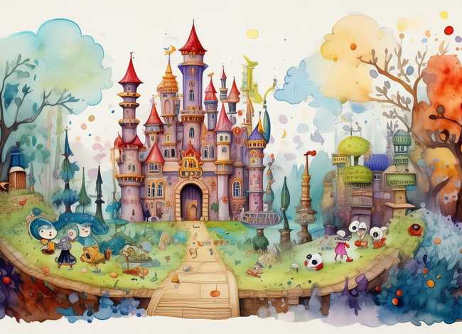 故事水粉画，故事书水粉画