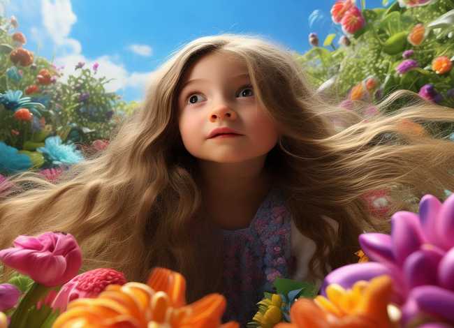 吃头发的小女孩故事，吃头发的小女孩故事图片