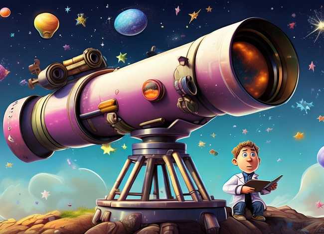 天文望远镜图片，天文望远镜图片卡通