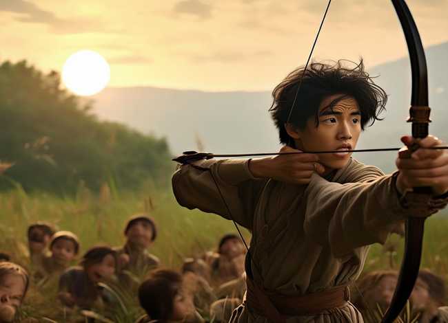 后羿射箭儿童故事；后羿射箭的故事怎么讲