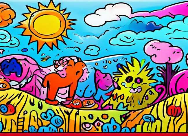 线描画儿童画范画、线描画儿童画范画图片