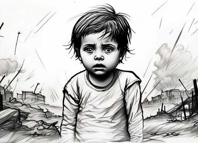 战争的儿童图片 - 战争的儿童图片简笔画
