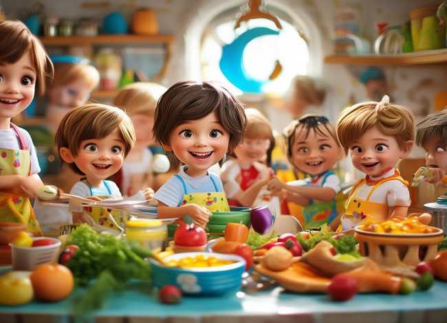 儿童菜谱绘画（儿童菜谱绘画图片）