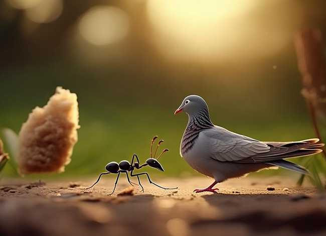 儿童睡前故事蚂蚁和鸽子；蚂蚁和鸽子故事视频