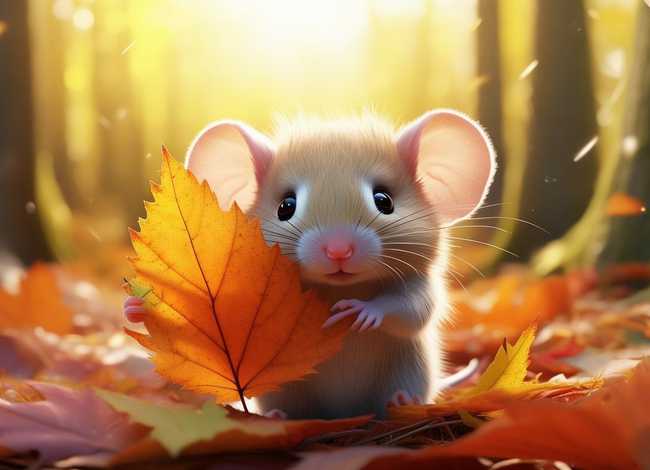儿童故事小老鼠和落叶（小老鼠和落叶儿童画）
