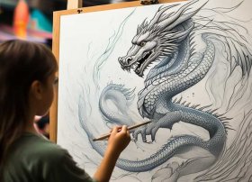 画龙点睛成语故事ppt图片完整、画龙点睛成语故事小报图画