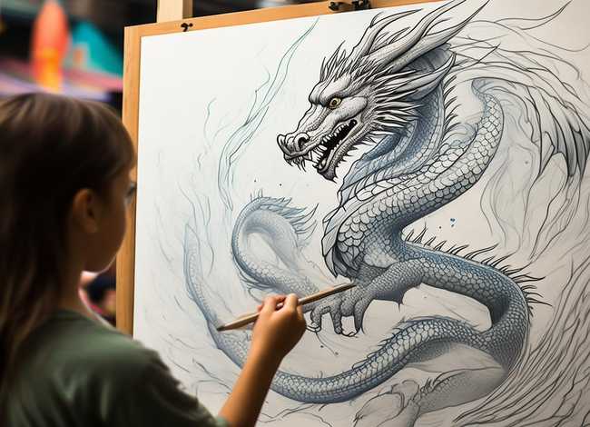 画龙点睛成语故事ppt图片完整、画龙点睛成语故事小报图画