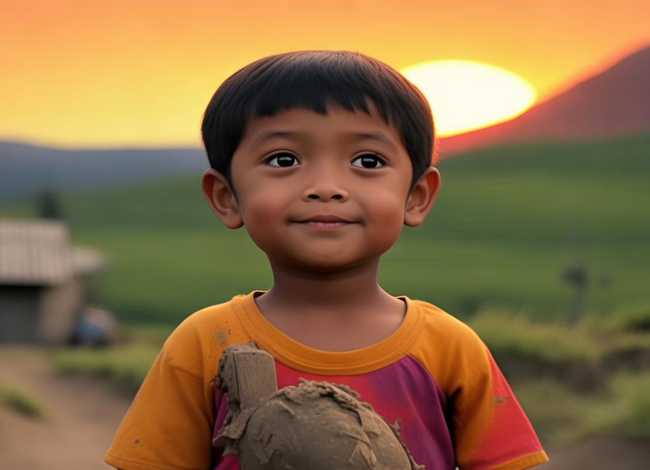 关注留守儿童视频素材简单，留守儿童动画短片