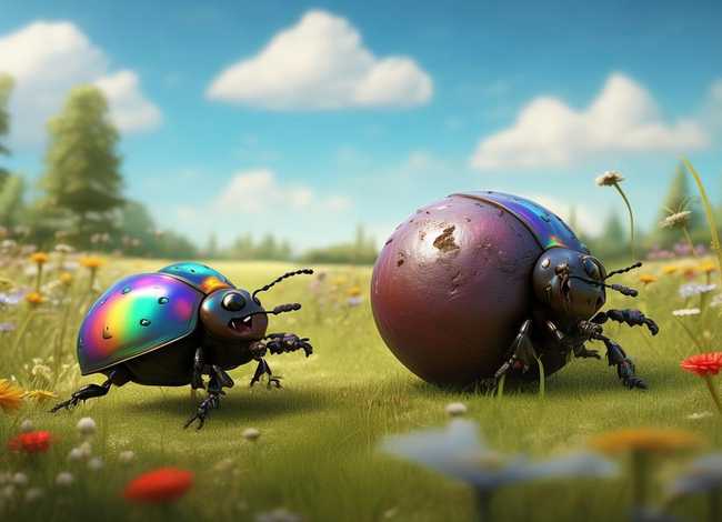 儿童故事两只屎壳郎，两只屎壳郎的故事告诉我们