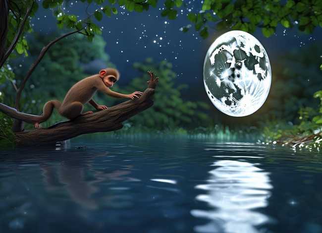 儿童故事大王猴子捞月亮 故事大全猴子捞月亮