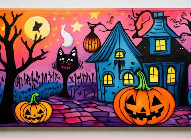 万圣节儿童作品，万圣节儿童画作品