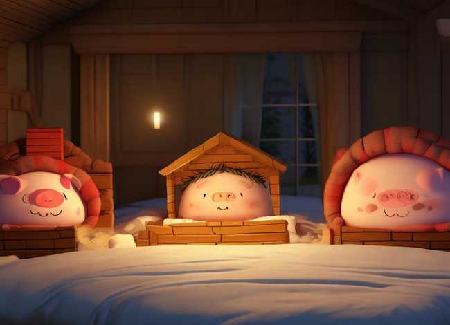 儿童睡前故事连续播放三只小猪 - 睡前故事幼儿故事大全三只小猪mp3