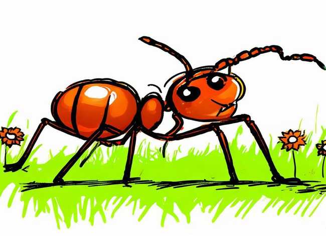 蚂蚁儿童画简单；儿童画蚂蚁简单画法