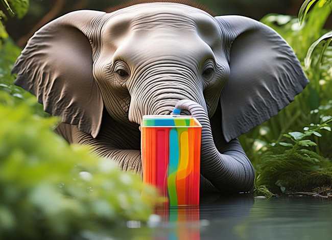 大象喝果汁儿童故事（大象喝水的故事视频）