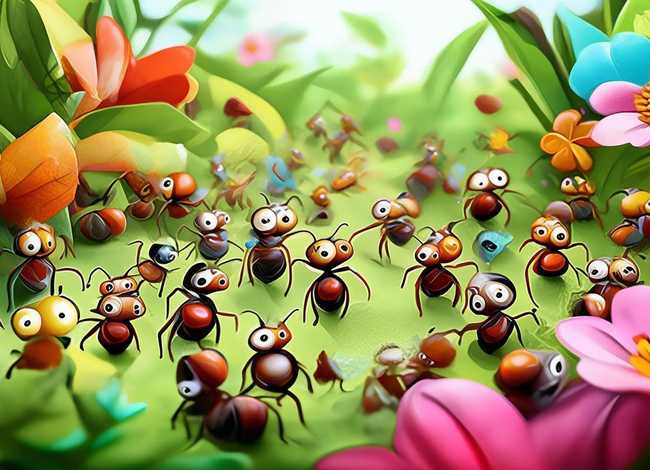蚂蚁儿童画 - 蚂蚁儿童画图片