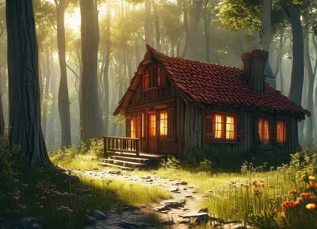 森林里的房屋儿童故事 - 森林里的房屋的故事