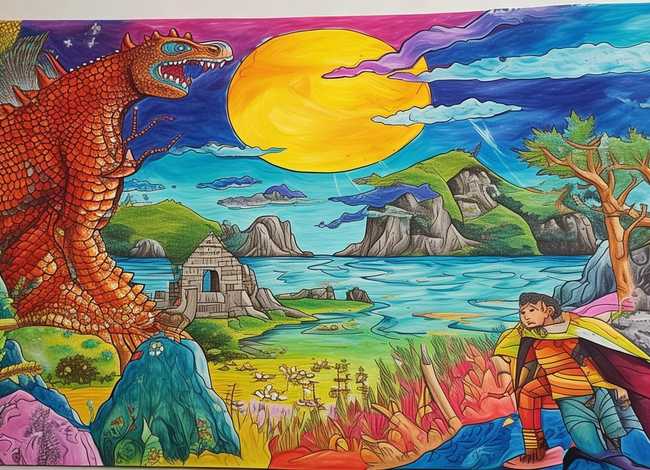 神话故事四年级立体画（神话故事四年级立体画怎么画）