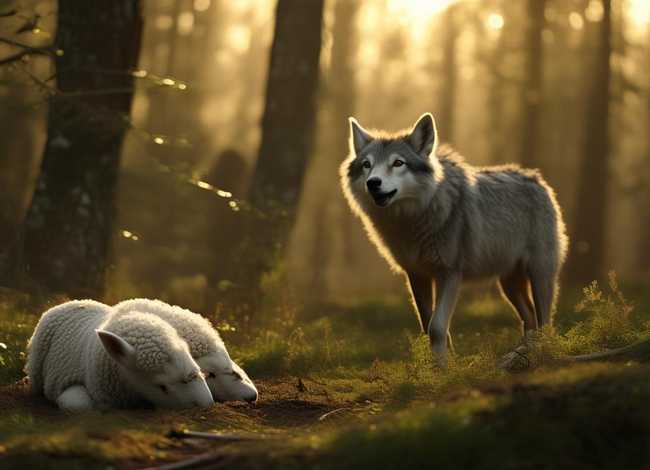狼吃小羊儿童故事、小狼吃羊的故事