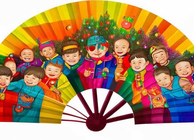 扇子画儿童节日 扇子画儿童节日图片