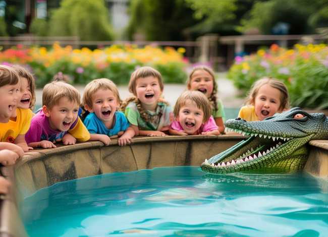 儿童经典笑话 - 儿童经典笑话鳄鱼池