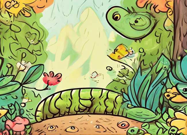 一寸虫绘本故事简笔画 - 一寸虫绘本故事读后感绘画