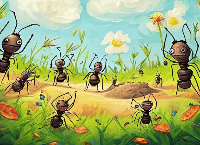 蚂蚁的儿童绘画、蚂蚁的儿童绘画怎么画