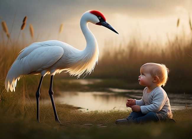 关于丹顶鹤的儿童故事 - 关于丹顶鹤的小故事