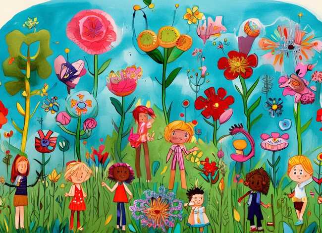 儿童英语故事插花，英语插图故事