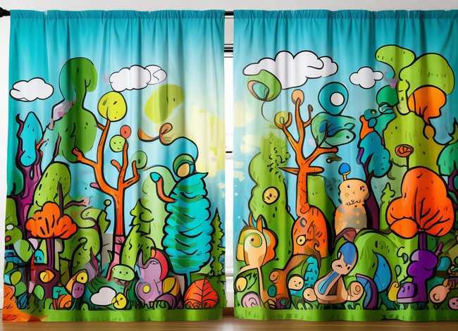 儿童画森林主题 - 儿童画森林主题窗帘怎么画