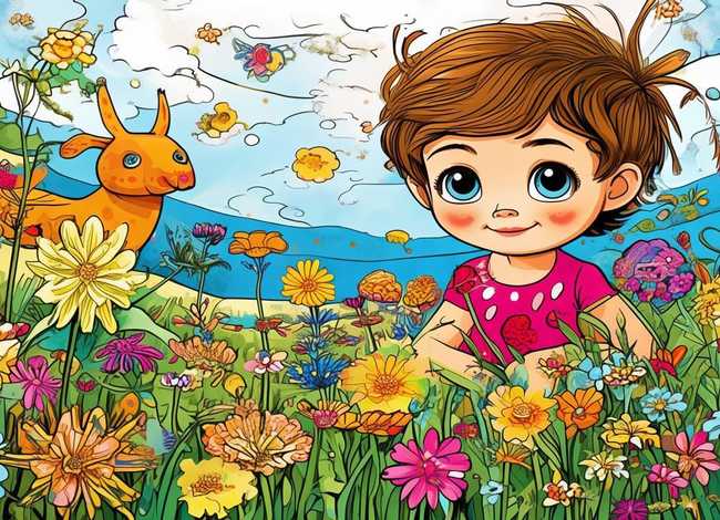 童话故事儿童画作品；童话故事绘画作品连环画