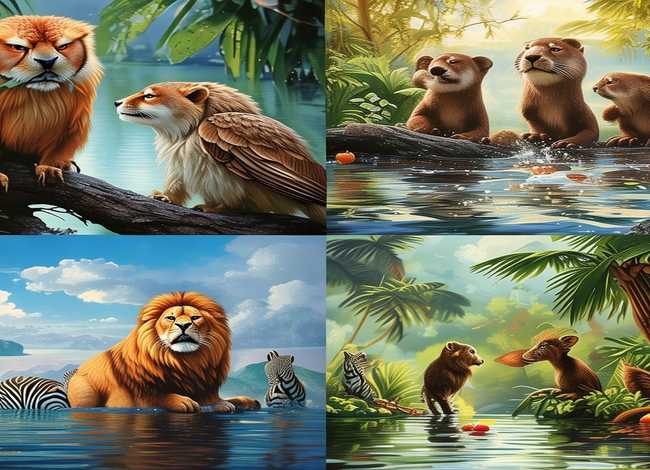 动物的故事四幅画、动物的故事四幅画图片