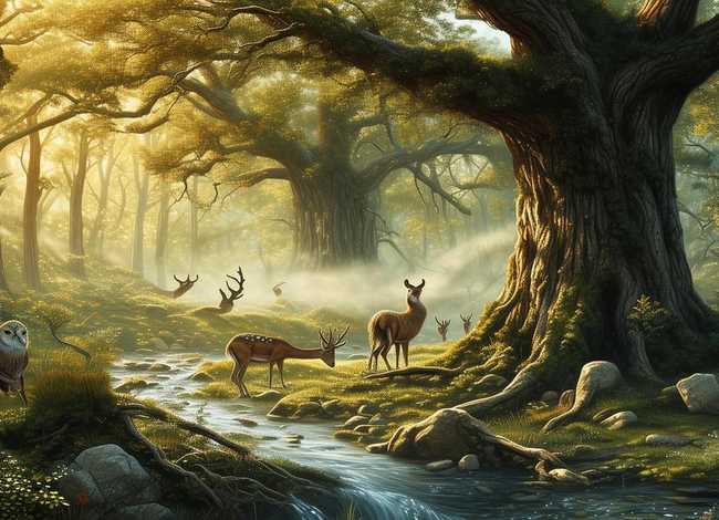 森林的故事主题画画 森林的故事主题画画图片