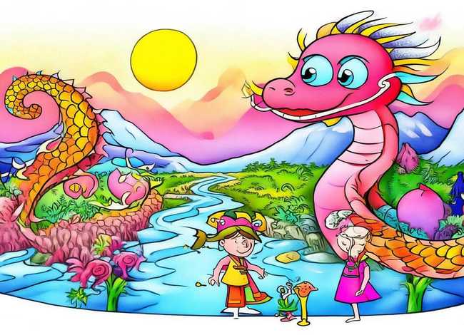 中国神话传说人物儿童画（中国神话传说人物儿童画图片）