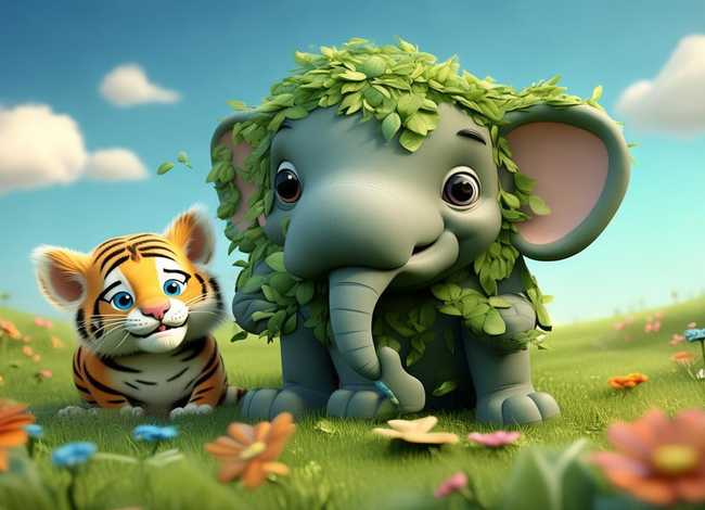 小老虎吃大象儿童故事（老虎吃大象故事视频）