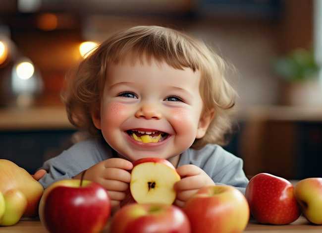 儿童吃苹果的好处与功效与作用（儿童吃苹果的好处与功效与作用图片）