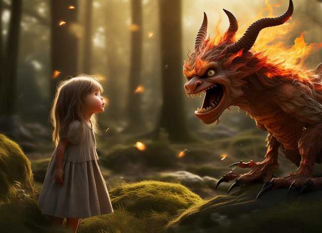 儿童故事恶魔姑娘 - 小姑娘碰到恶魔的故事