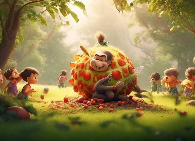 儿童故事猴吃西瓜；讲故事猴吃西瓜