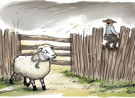 亡羊补牢寓言故事图片画画（亡羊补牢寓言故事简笔画）