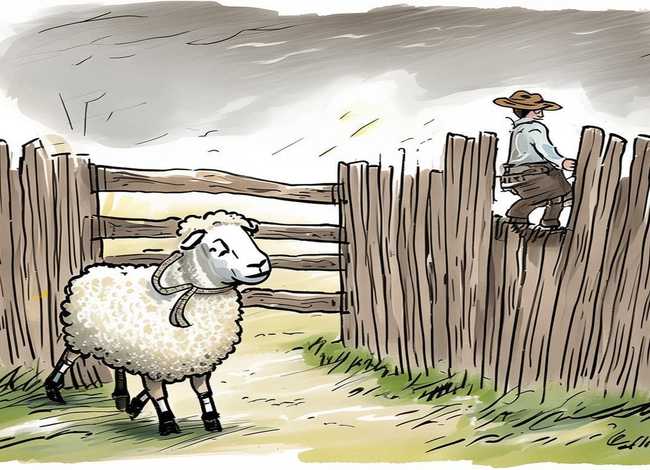 亡羊补牢寓言故事图片画画（亡羊补牢寓言故事简笔画）