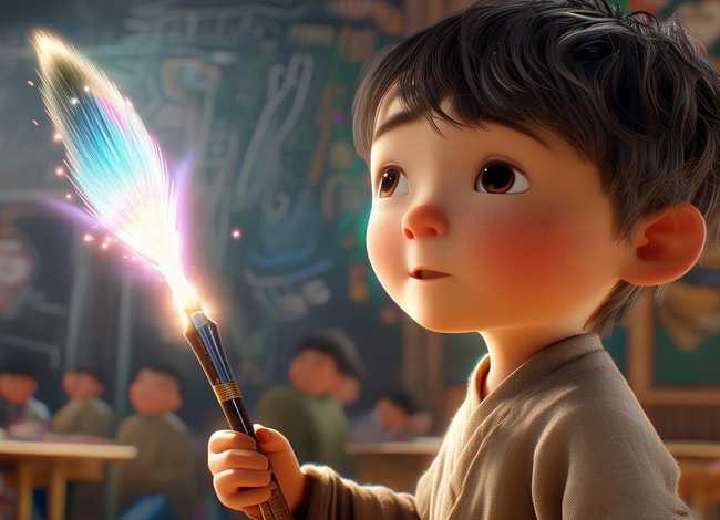 故事绘画作品三年级神笔马良，故事绘画作品三年级神笔马良图片大全